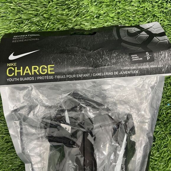 Nike Charge Youth Soccer Shin Guards Volt Black Color New in Package - Picture 3 of 9